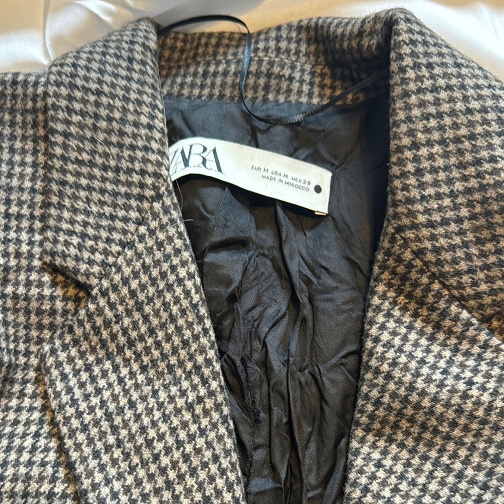 Zara Houndstooth Blazer